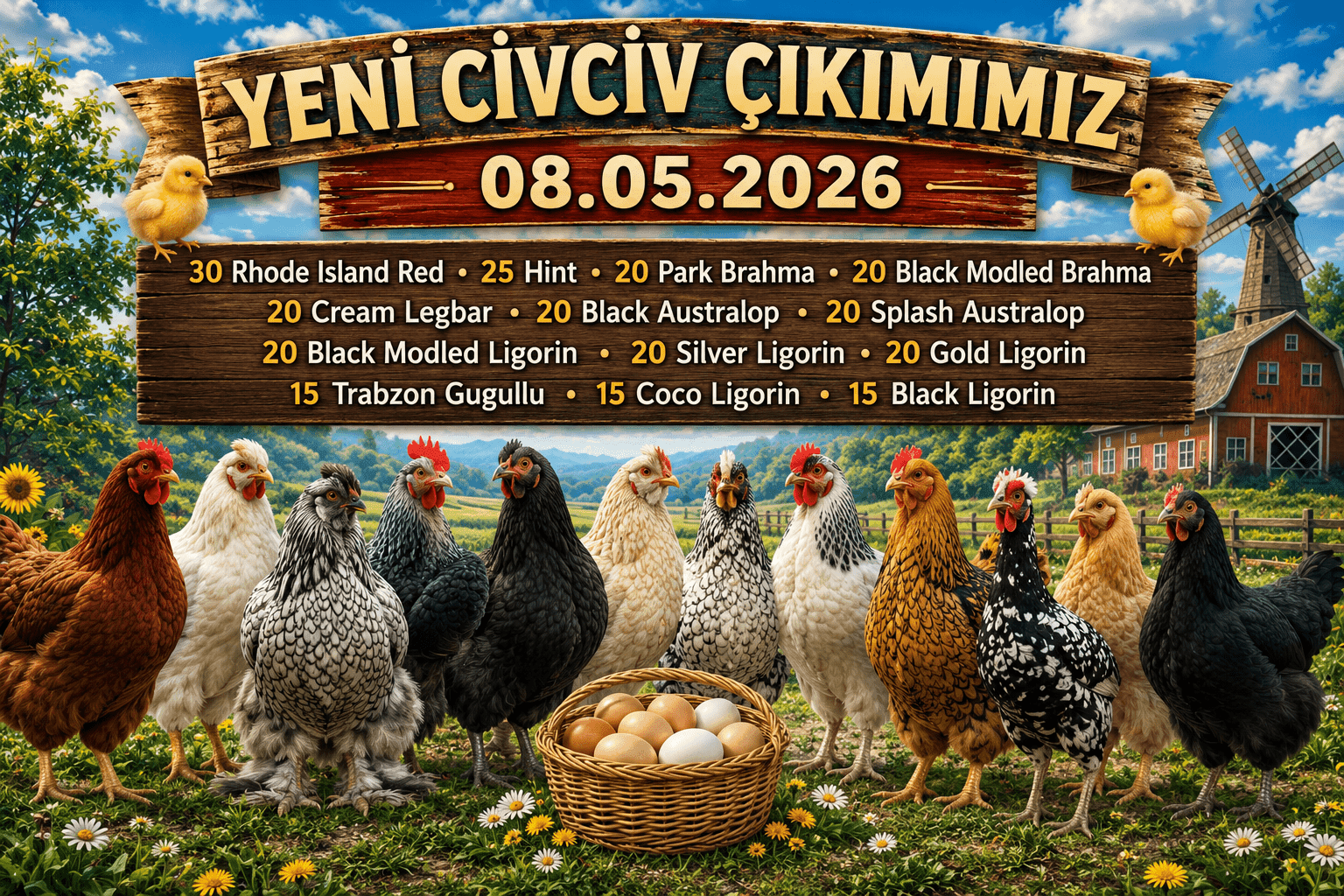 Yeni Civciv Çıkımı 08.05.2026 - Park Brahma,Rir,Legbar